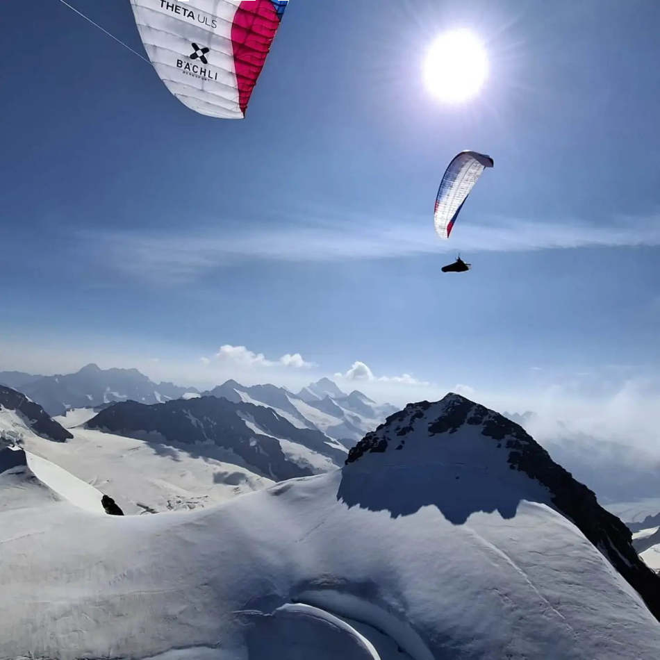 Alpes, Peter von Känel, Chrigel Maurer, Parapente, Cuatromiles