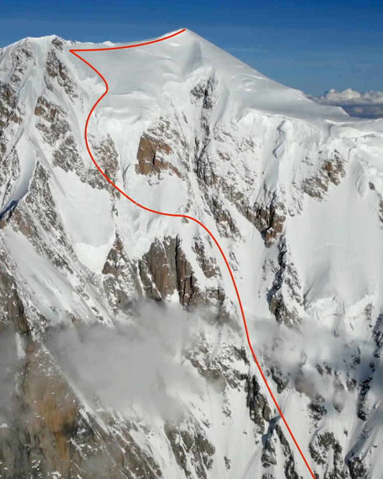 Alpes, Alpinismo, Mont Blanc, Brenva, Esquí
