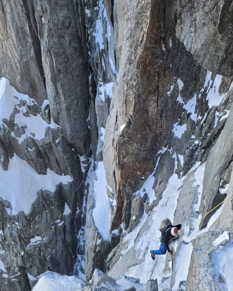 Norah Padnom, Alpes, Mont Blanc, Drus, Escalada, Alpinismo, Mixto, Apertura,  Brechignac, Georges, Sullivan
