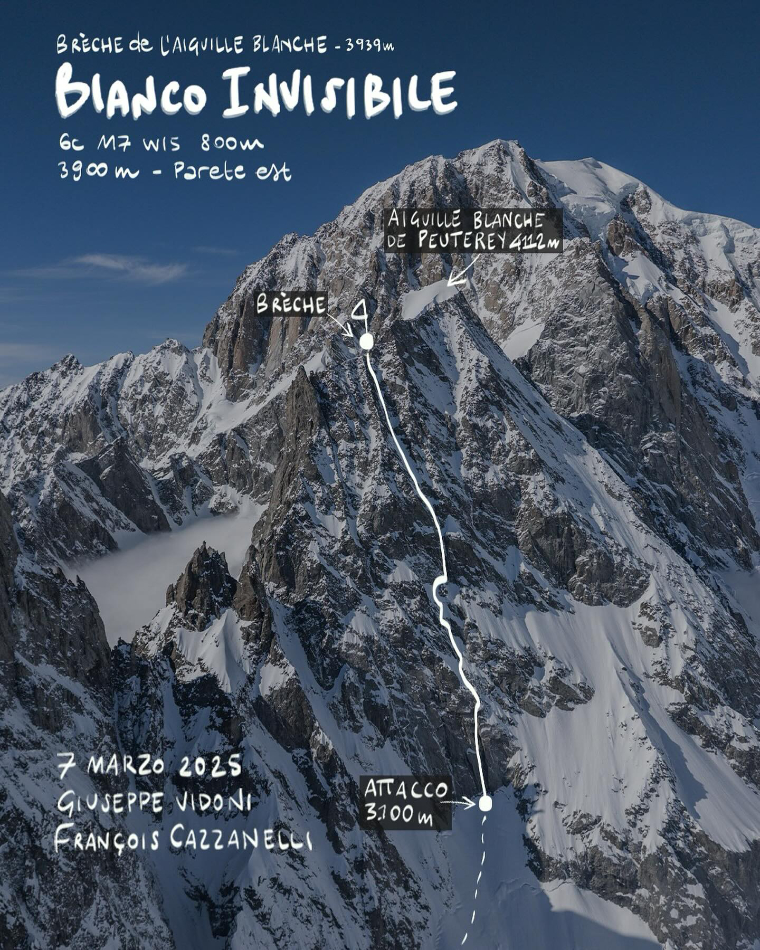 Alpinismo, Alpes, Mont Blanc, Peuterey, Escalada, Alpes, Bianco Invisibile, Françlis Cazzanelli, Giuseppe Vidoni