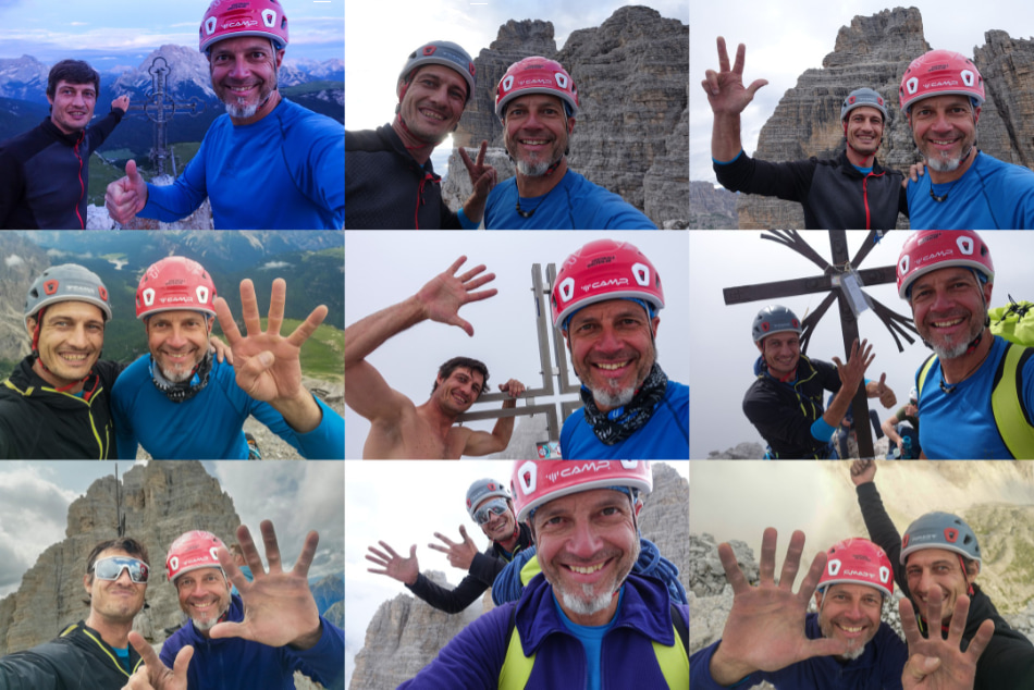 Cima di Lavaredo, Skyline Traverse, Travesía, Escalada, Dolomitas, Christian Bickel, Micha Rinn