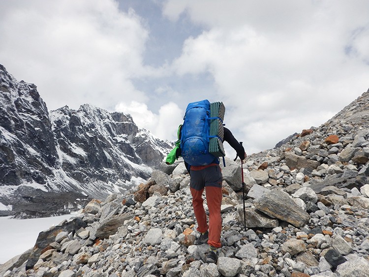 Porteando en la morrena