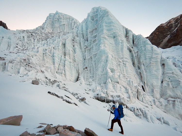 Seracs colgados del glaciar