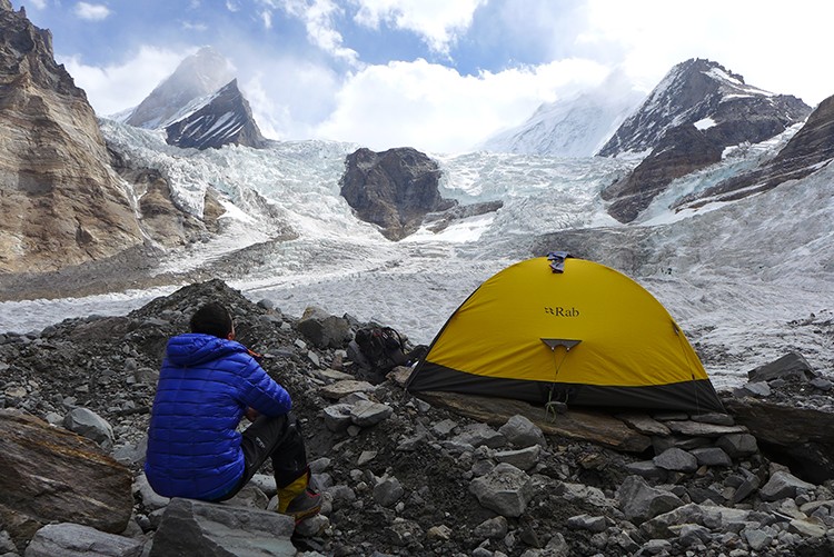 En el glaciar de Parckachik