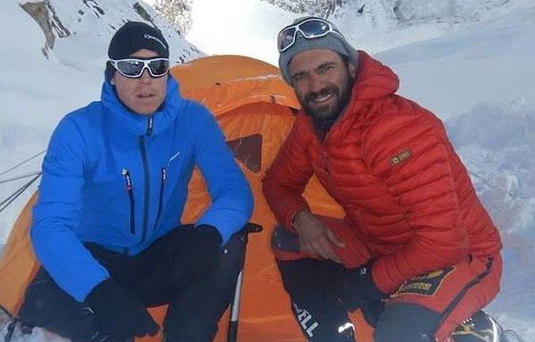 Tom Ballard y Daniele Nardi, en el campo base del Nanga Parbat invernal. Foto: Daniele Nardi