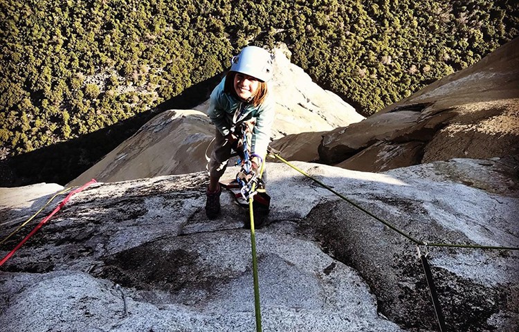 Selah Schneiter escala The Nose con 10 años. Foto: Facebook Glenwood Climbing Guides