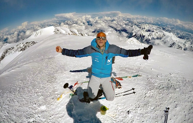 Karl Egloff, en la cima de Denali. Foto: FB Karl Egloff