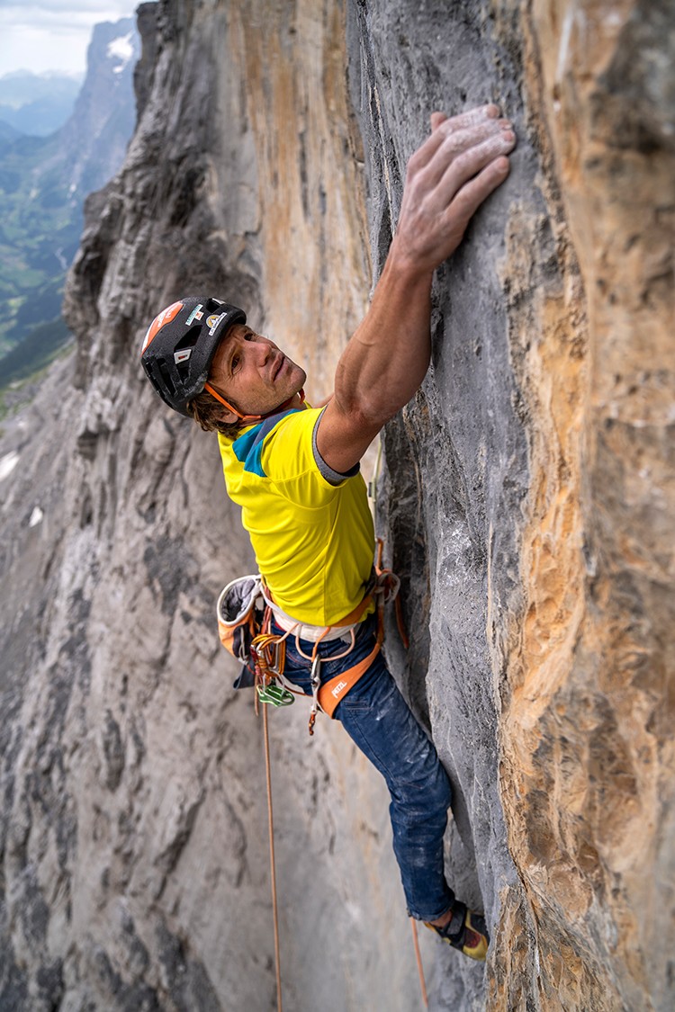 Roger Schaeli, 50 escaladas en la norte del Eiger. Foto: Nicolas Hojac