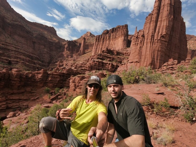 Pelut y Gibert en las Las Mistery Towers, en Moab. Foto: David Palmada