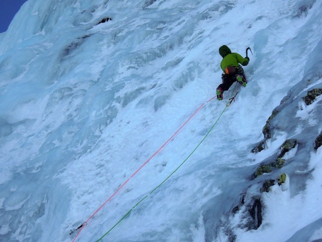Cuerda doble en alpinismo. Foto: Daniel Vega
