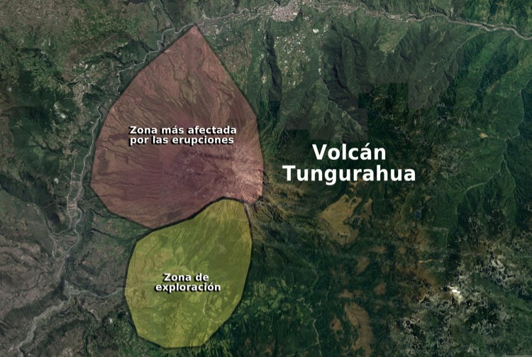 Zonas más afectadas por la erupción