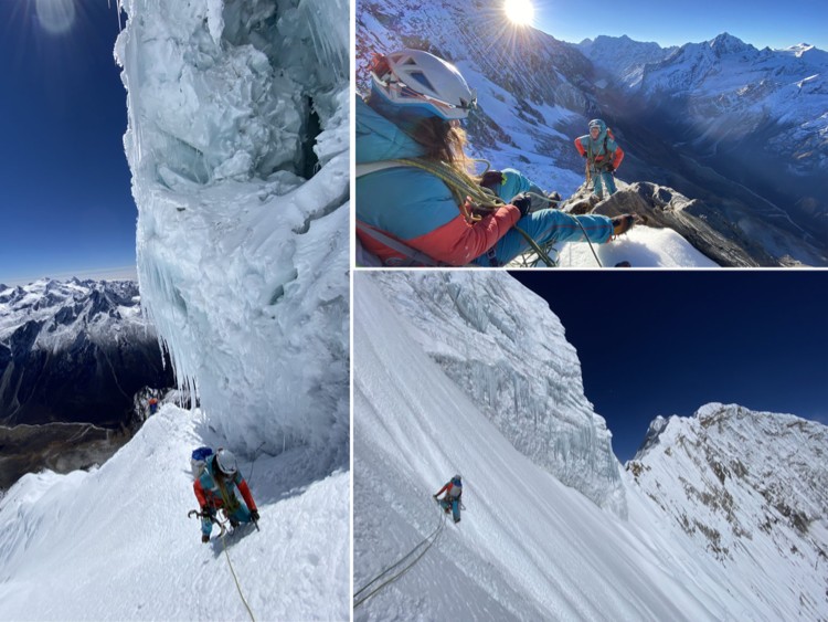 Apertura en el Chekigo para el Equipo Femenino de Alpinismo FEDME. Foto: EFA Apertura en el Chekigo para el Equipo Femenino de Alpinismo FEDME. Foto: EFA