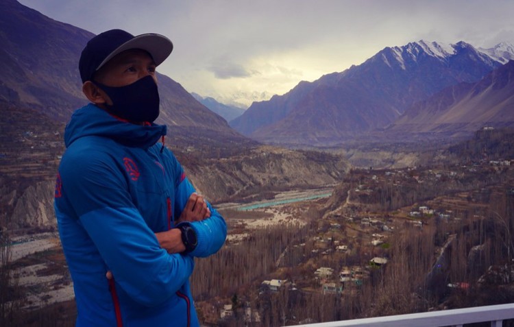 Kazuya Hiraide, en Skardu, de camino al Karun Koh. Foto: Kazuya Hiraide