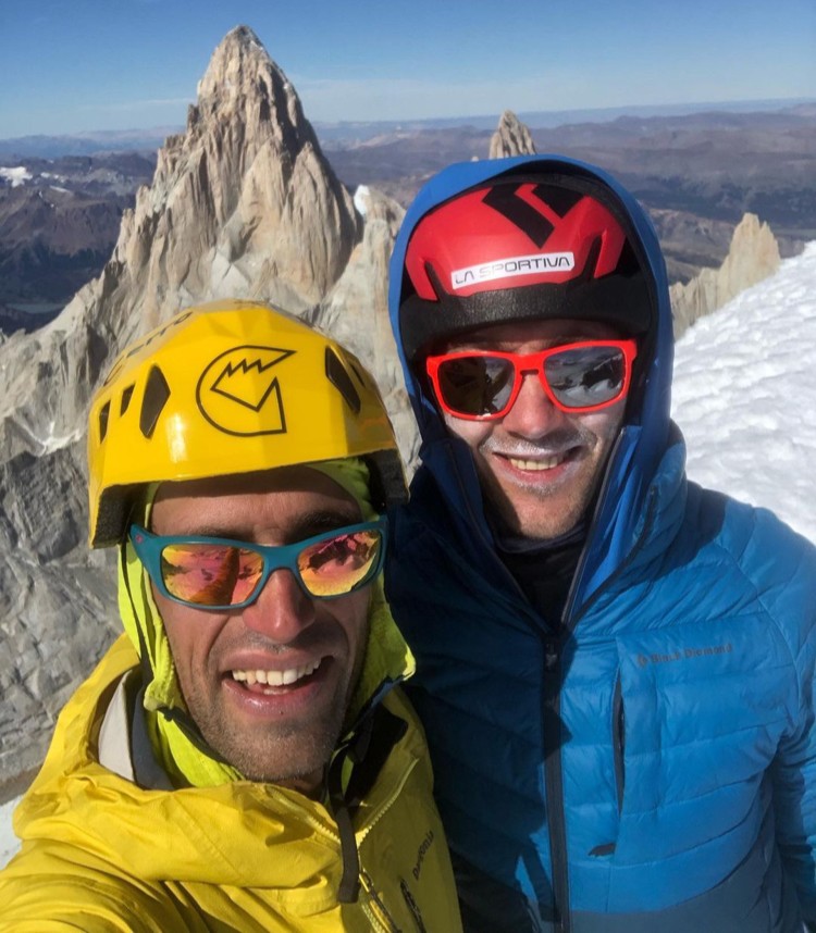 Tomás Roy Aguiló y Korra Pesce en el Cerro Torre. Foto: Tomás Roy Aguiló