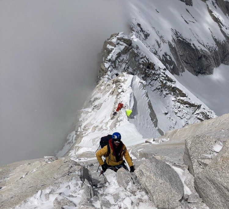 Arista NO Chagaban, escalada 46 años después. Foto: Scholes, Ladiges y Joll, New Zealand Alpine Team
