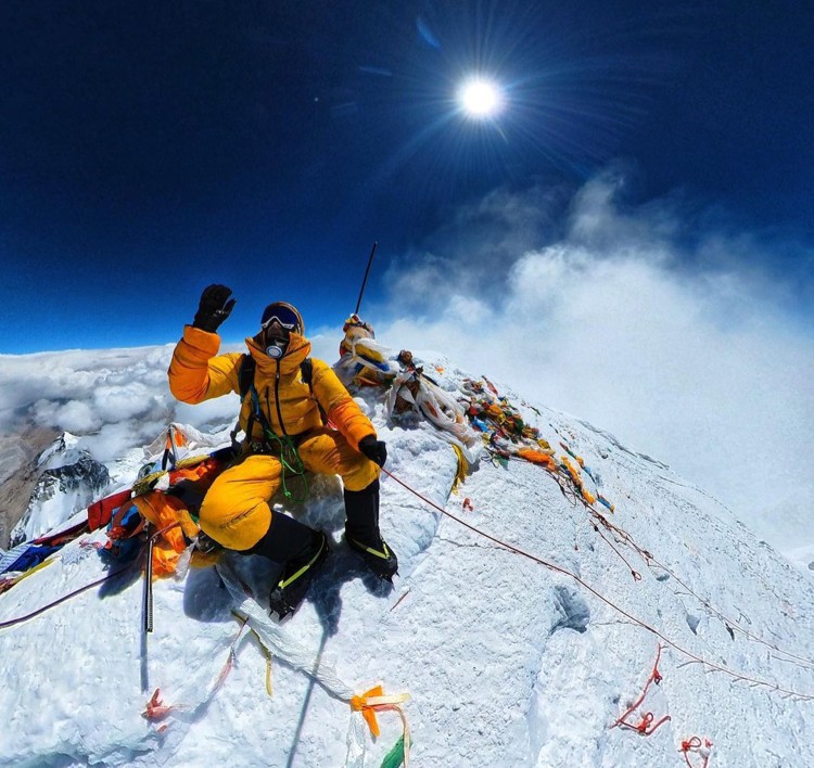 David Gottler, el 21 de mayo en la cima del Everest. Foto: David Gottler