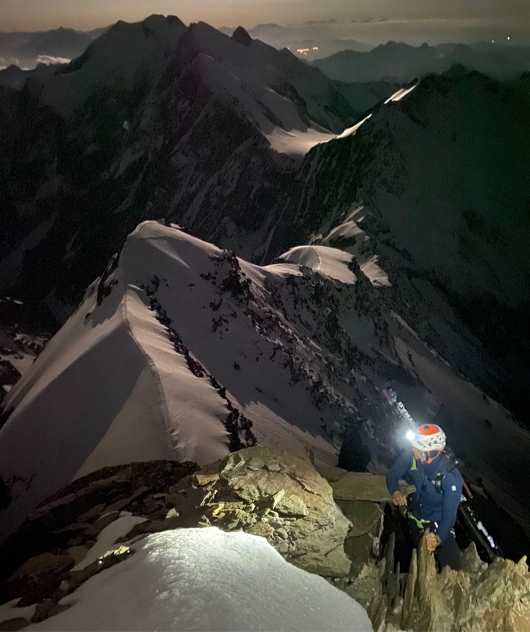 Jacquemoud y Védrines en la travesía del Mont Blanc. Foto: Mathéo Jacqemoud-TheNorthFace