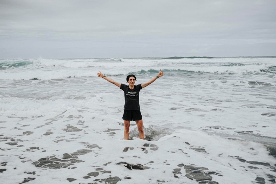 Oihana Kortazar finalizar su récord al Teide: Foto. Raul Santana/Salomon