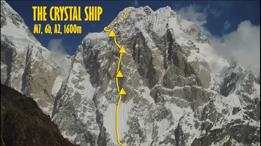 The Crystal Ship; 1ª ascenso del Pumari Chhish Este, 6850m