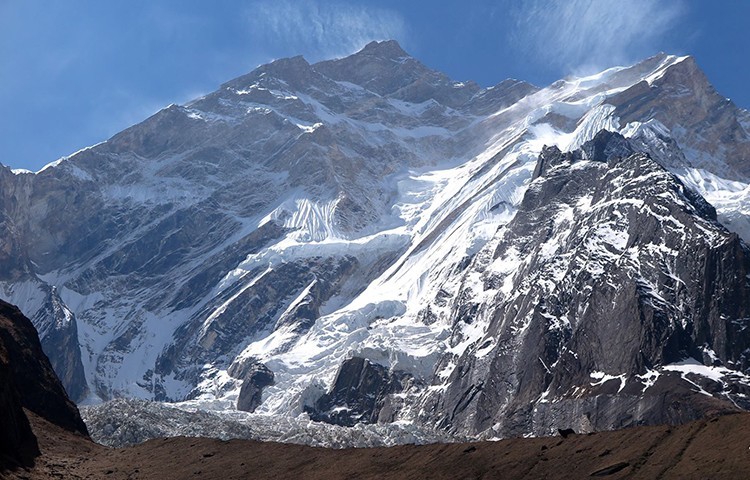 Cara NO del Annapurna. El intento transitará por la muralla de la izquierda. Foto: Adam Bielecki