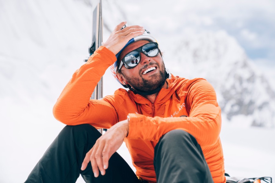 Andrzej Bargiel, durante el descenso del Gasherbrum II. Foto: FB Bargiel