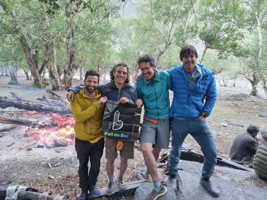 Los 4 expedicionarios. Foto: Expedición Saraghrar 2023