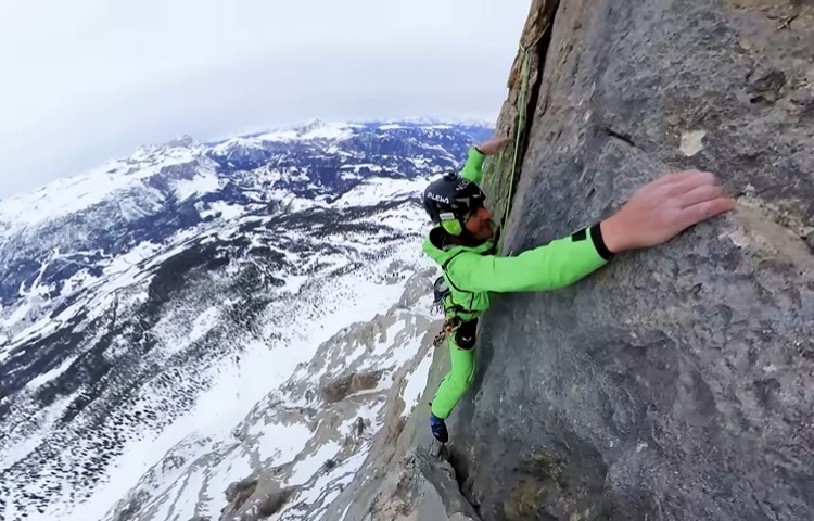 Simon Gielt, invernales en solitario en Dolomitas. Foto: Col. Simon Gielt