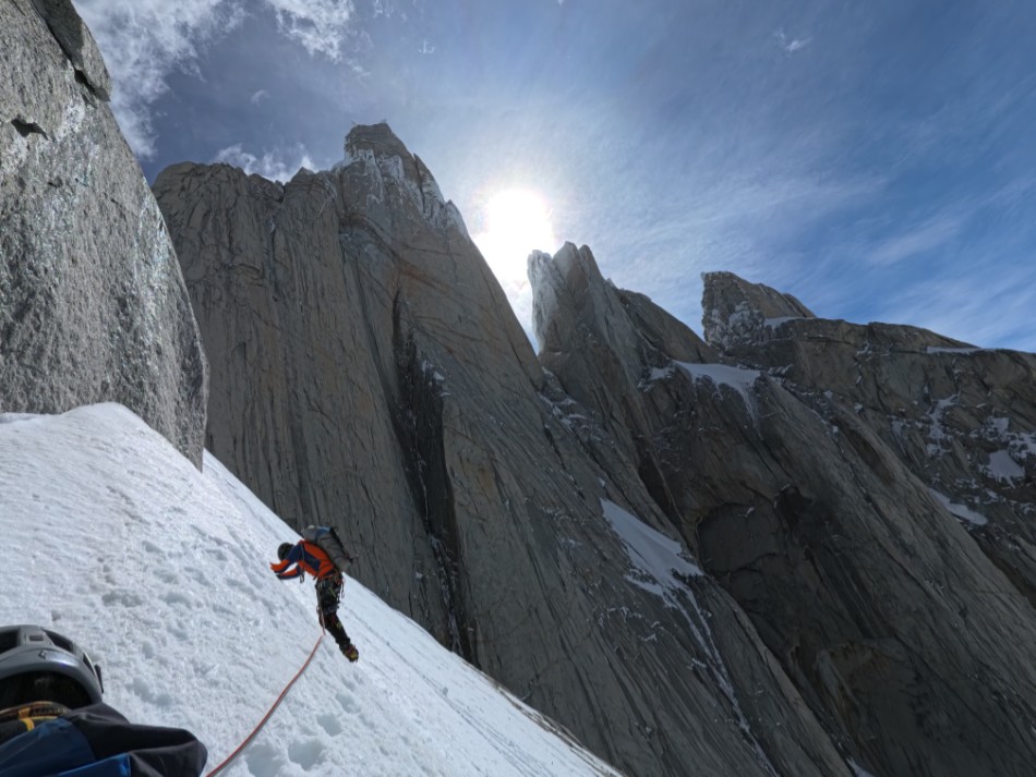 Primeras dificultades en el Cerro Torre. Foto: Col. Marc Toralles