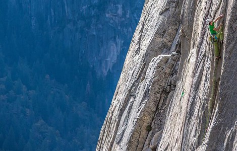 Adam Ondra, intentando Dawn Wall, El Capitan, Yosemite, 900m, 9a