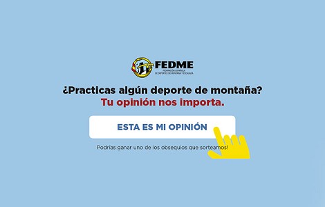 Encuesta FEDME para practicantes de deportes de montaña