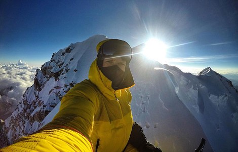 Hervé Barmasse-David Göttler, Sur del Shisha Pangma en alpino en 13 horas