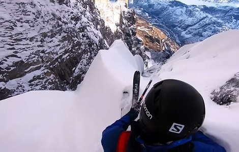 Video: Kilian Jornet, 1º descenso con esquís de la Fiva Route, Troll. 1700M, 50º