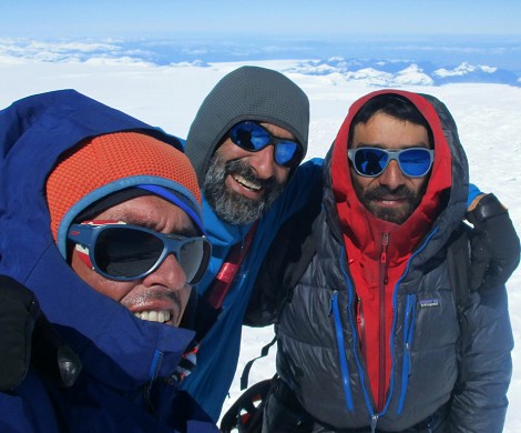 1ª escalada arista N Cerro San Valentín. Oriol Baró, Martín Elías, Nicolas Tapia