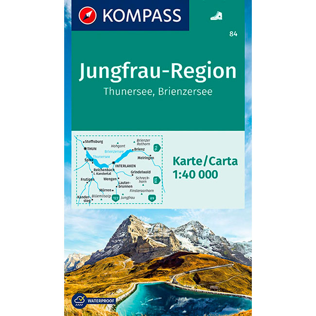  ed. kompass 84 Jungfrau Region 1:50.000