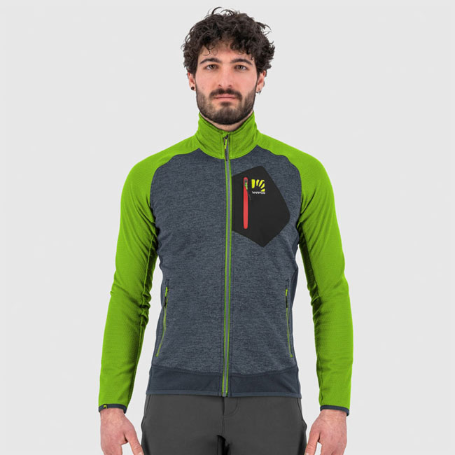  karpos ODLE FLEECE Dark Slate/Lime Green