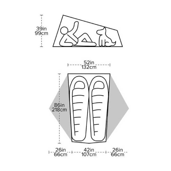 Big Agnes Tiger Wall Ul2 Solution Dye Gray/yello | Barrabes