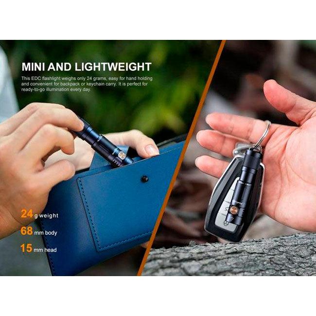  fenix Mini Linterna EDC E05R 400