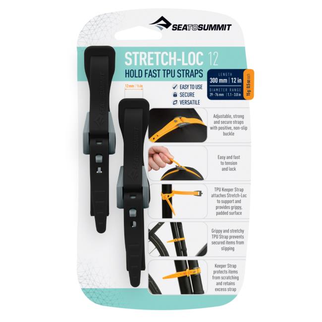  sea to summit STRETCH-LOC 12 -12x300mm negra 2uds 