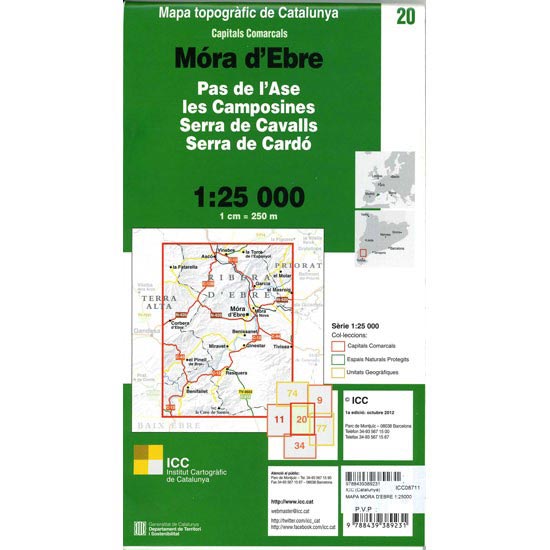  ed. icc (catalunya) Mora d&#39;Ebre Map 1:25.000