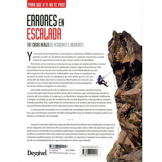  ed. desnivel Errores en Escalada. 101 casos reales