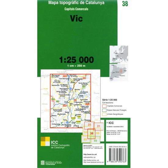  ed. icc (catalunya) Mapa Vic 1:25000