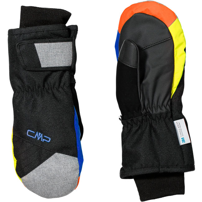  cmp Kids Ski Mitten Nero-Royal-Limeade