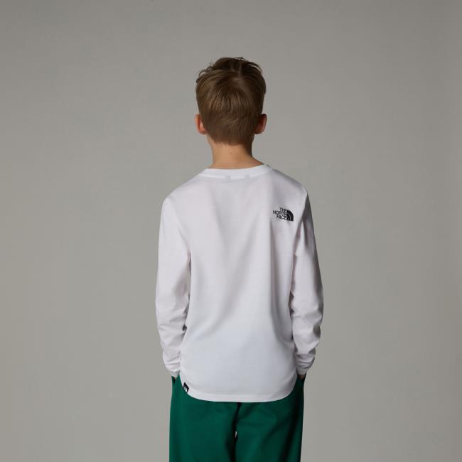  the north face TEEN EASY L/S TEE Tnf White