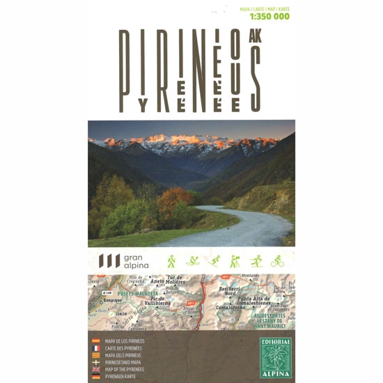  ed. alpina Mapa Los Pirineos 1:350000