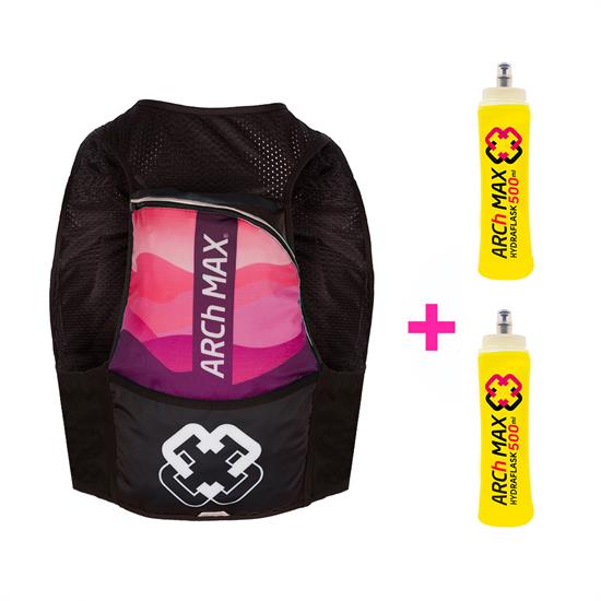  arch max Hydration Vest- 12L - Pink + 2Sf500ml