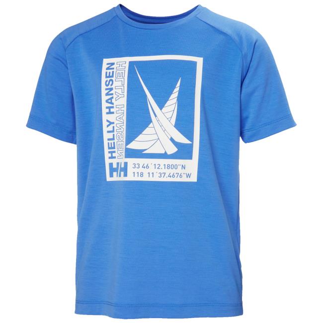 Marškinėliai helly hansen JR PORT T-SHIRT Ultra Blue