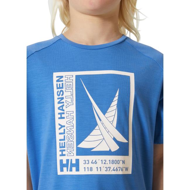 Marškinėliai helly hansen JR PORT T-SHIRT Ultra Blue