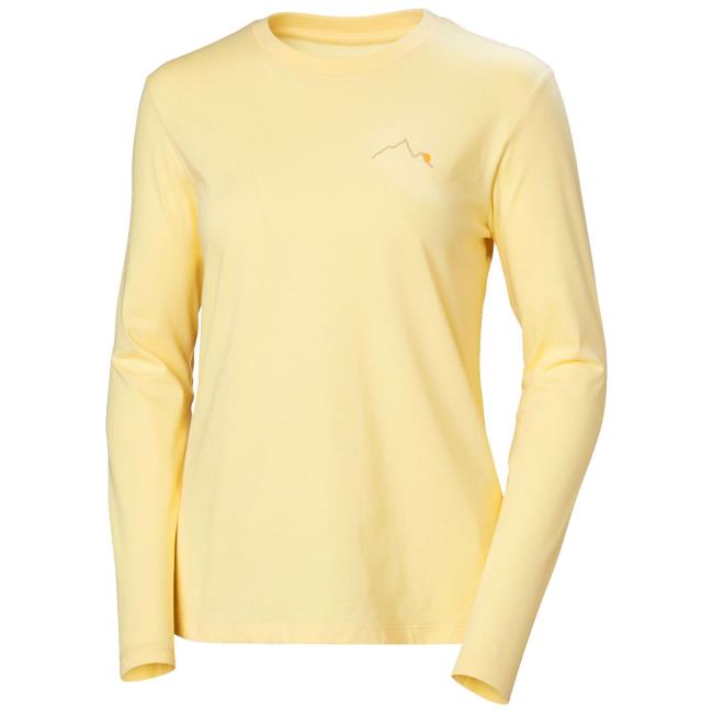  helly hansen F2F W ORGANIC COTTON LS TEE Yellow Cream