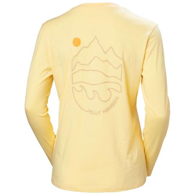  helly hansen F2F W ORGANIC COTTON LS TEE Yellow Cream