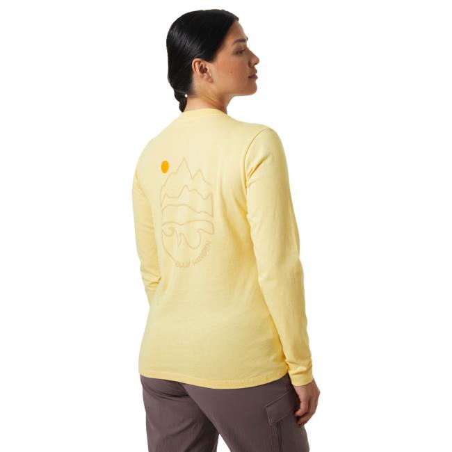  helly hansen F2F W ORGANIC COTTON LS TEE Yellow Cream